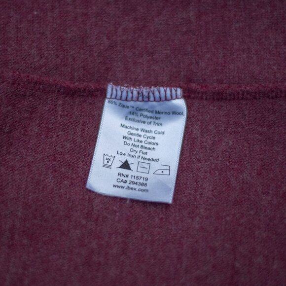 IBEX Merino Wool Full Zip Jacket 🐑 Women’s Small Burgundy | Made in USA - Picture 12 of 13